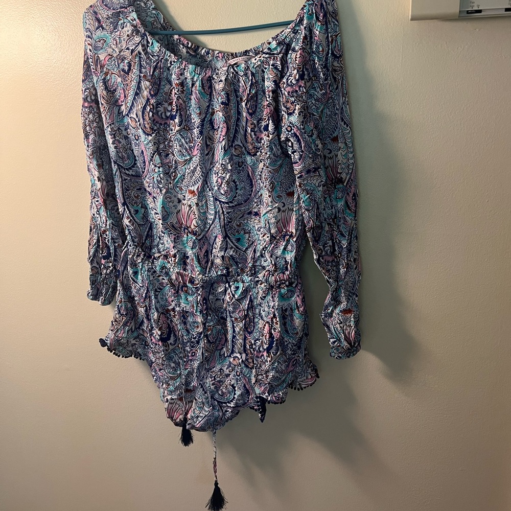 Victoria secret long sleeve paisley romper